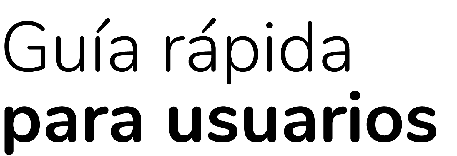 Gu a r pida para usuarios 